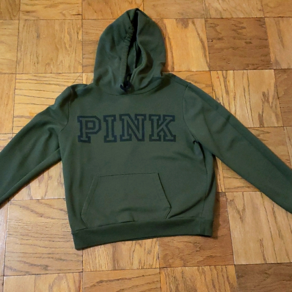 Pink Army Green Hoodie Size L
